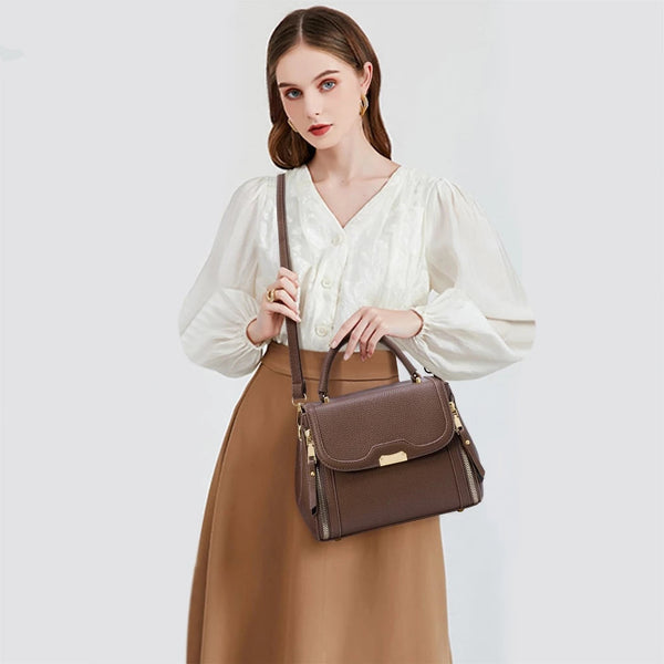 Premier High-End Leather 2 Way Fashion Ladies Handbag