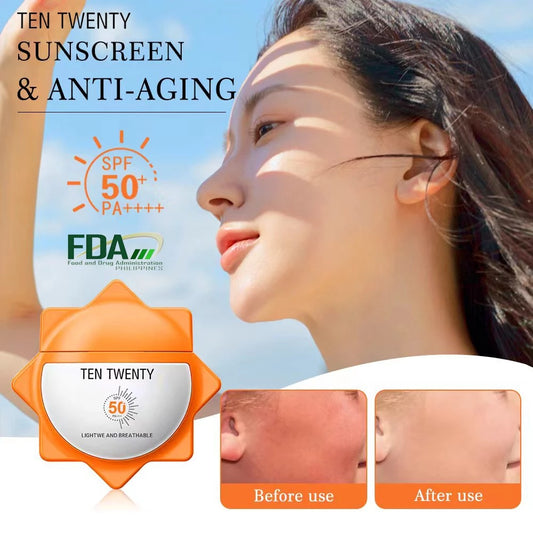 TEN TWENTY Ultra White Sunscreen UVA/UVB SPF50 Brightening Whitening Sun Screen