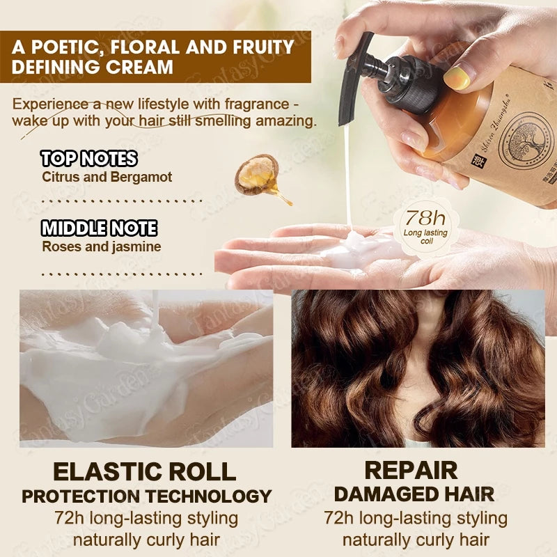 Moroccan Moisturizing Elastin Curly Hair Cream