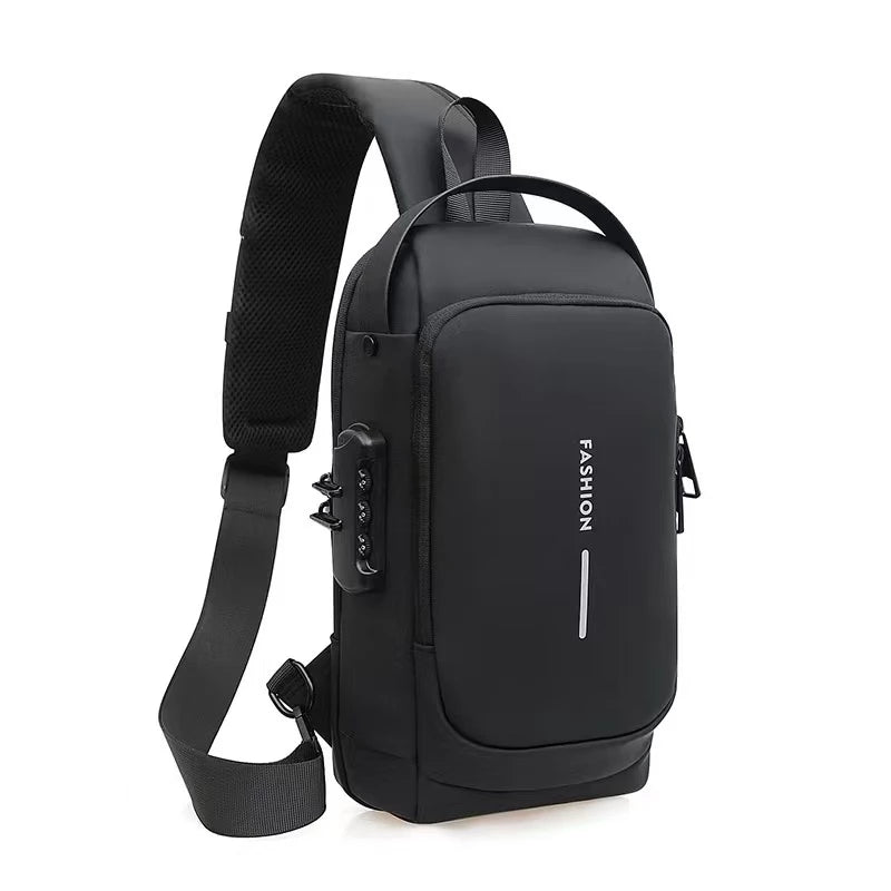 Anti-theft Waterproof Chest Bag with USB Charging Port