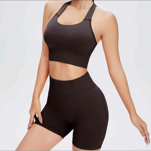 Sexy Halter Strap Gym Outfit Set
