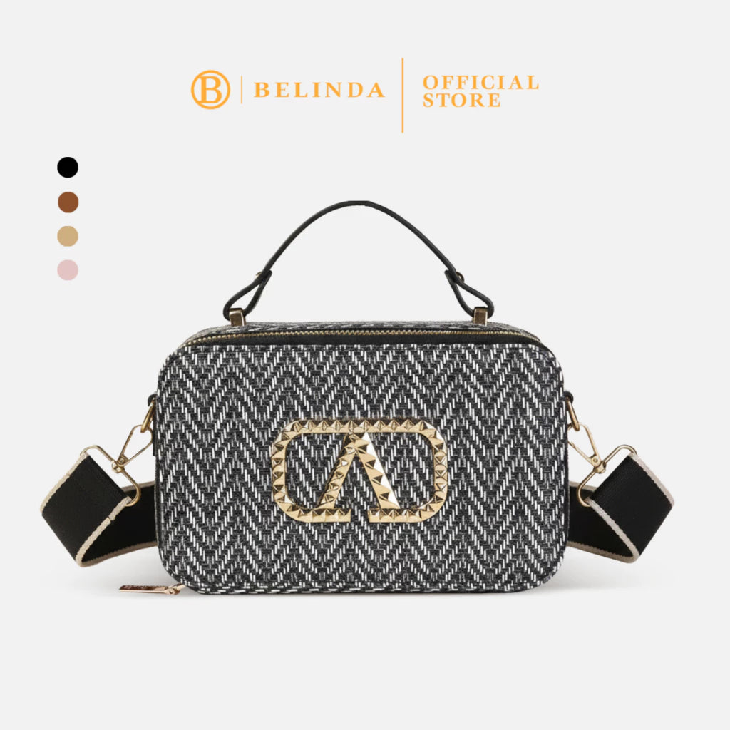 BELINDA Tweed Top Handle Crossbody Bag