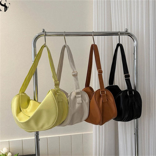 Crescent Leather Casual Sling Bag