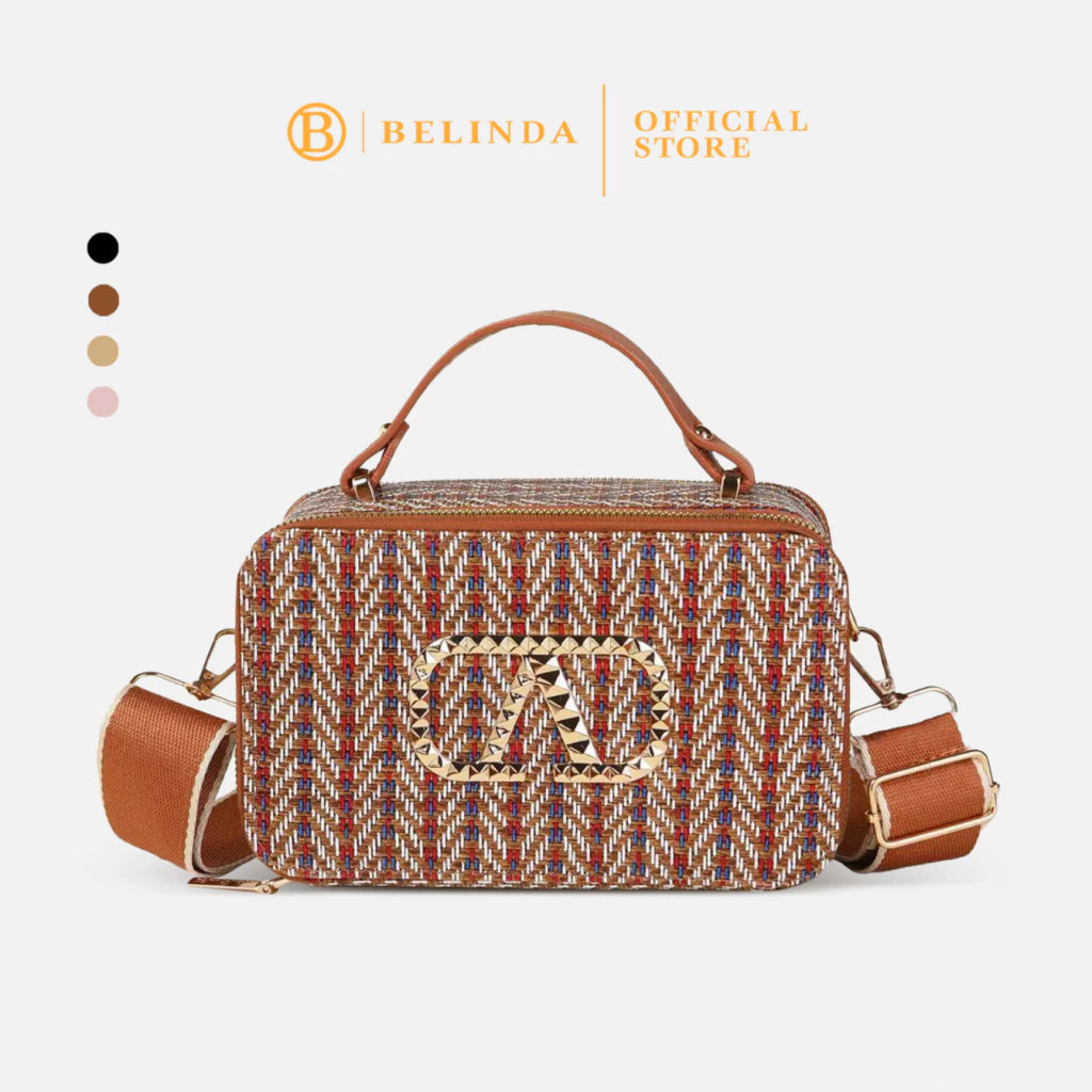 BELINDA Tweed Top Handle Crossbody Bag
