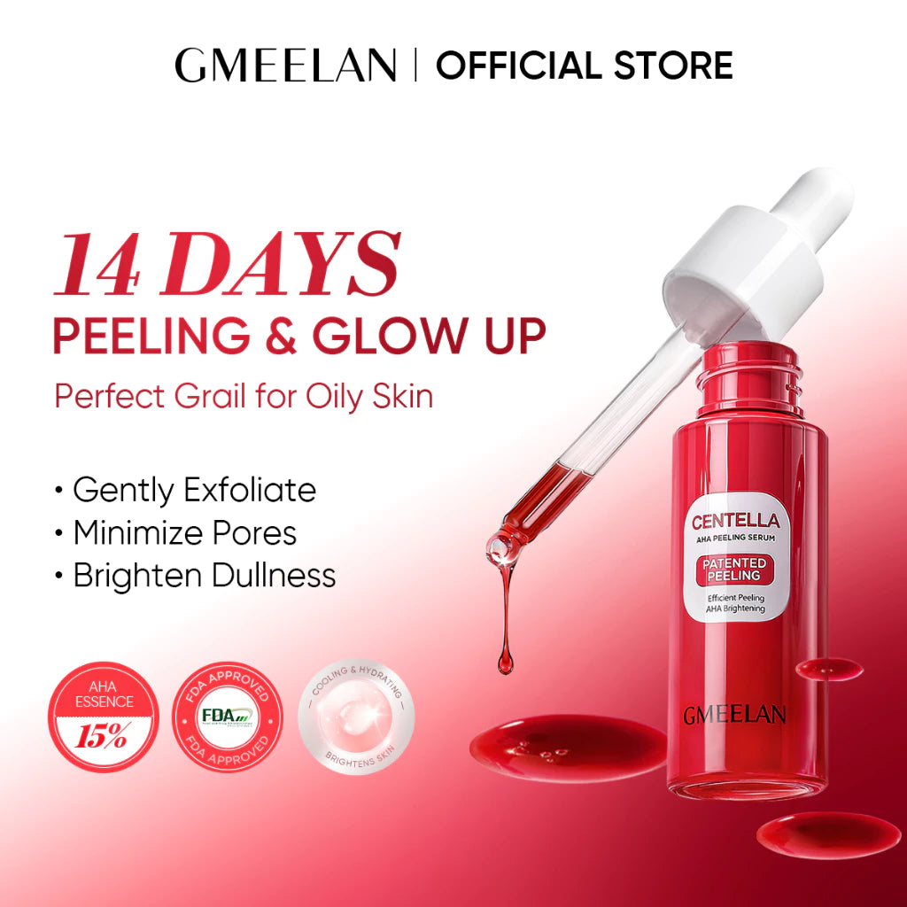GMEELAN Centella AHA Peeling Serum 5X vC Brightening Exfoliating Even Skin Tone Facial Serum