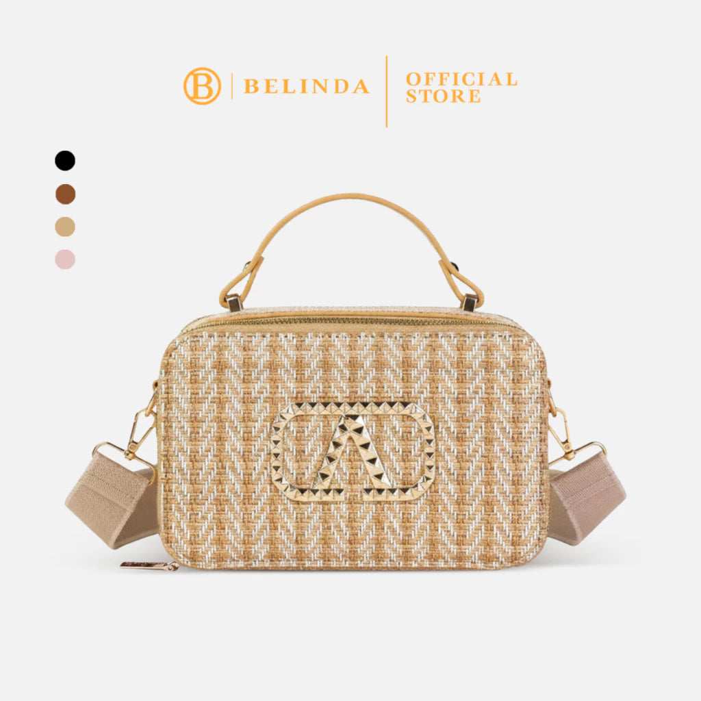 BELINDA Tweed Top Handle Crossbody Bag
