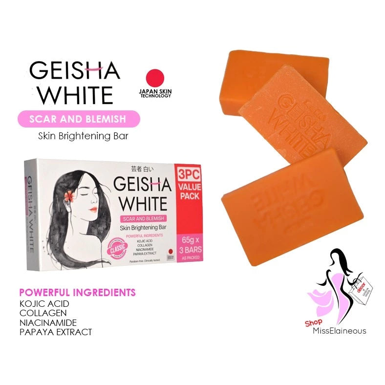 GEISHA WHITE Intense Bar 65g x 3
