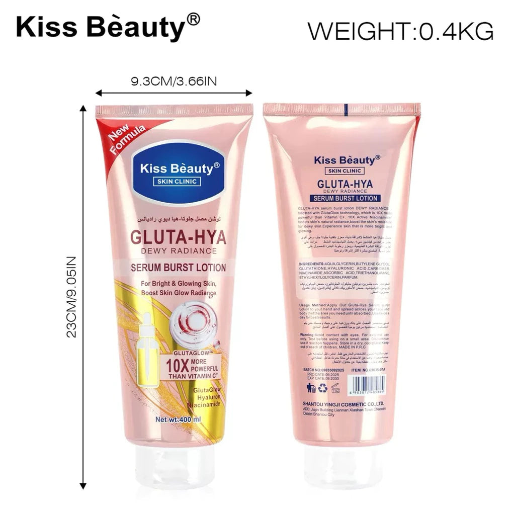 KISS BEAUTY Gluta Hya Dewy Radiance Serum Burst Lotion 400ml
