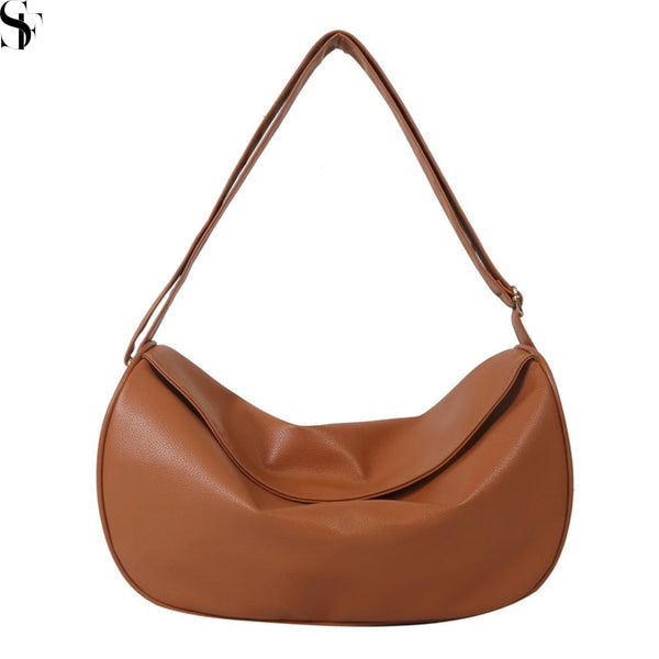 Crescent Leather Casual Sling Bag