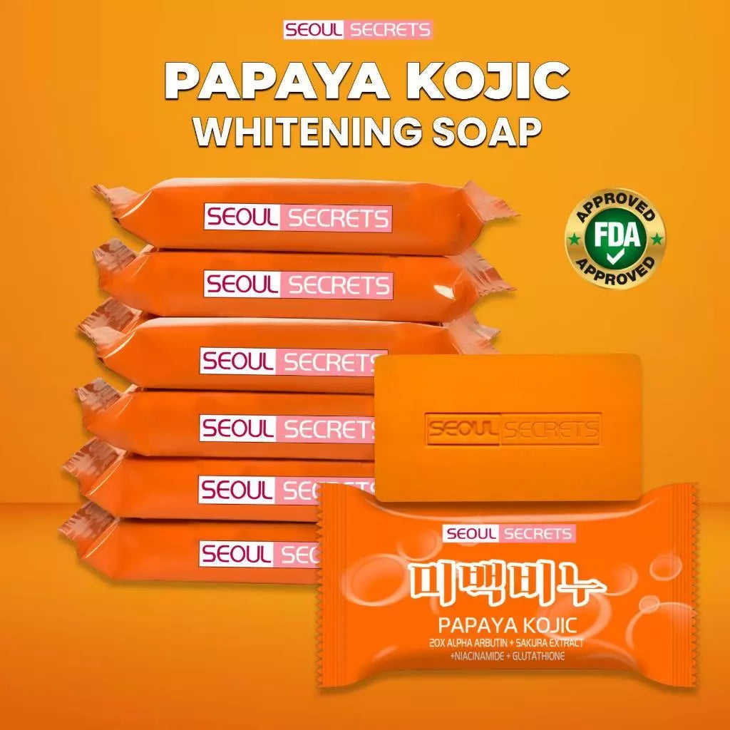 SEOUL SECRET Papaya Kojic 20X Whitening Soap