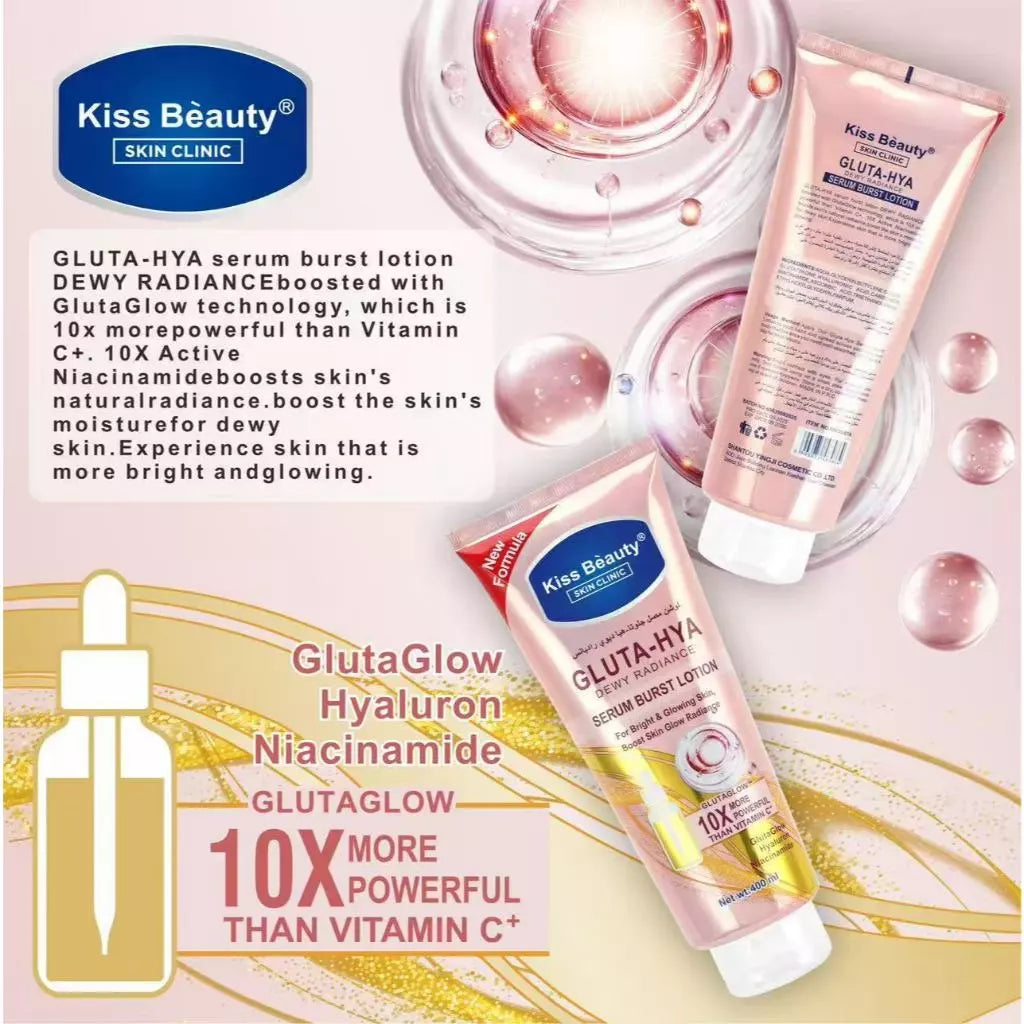 KISS BEAUTY Gluta Hya Dewy Radiance Serum Burst Lotion 400ml