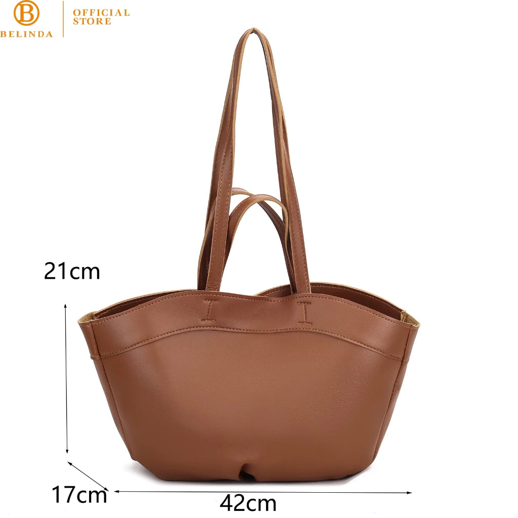 Minimalist Curved-Base Tote Bag