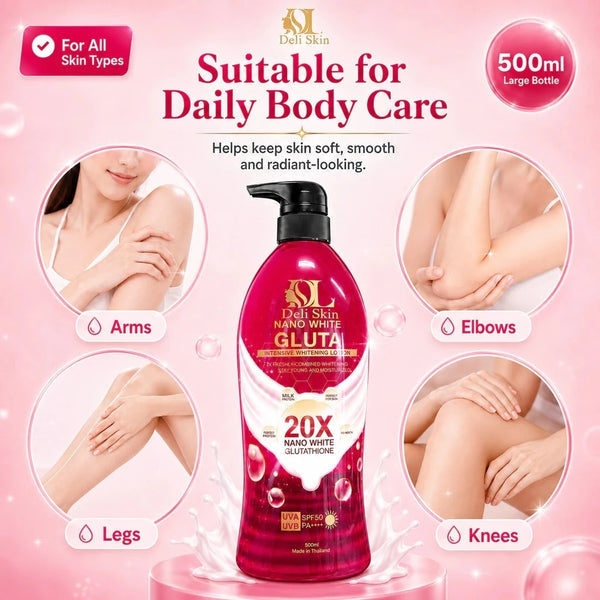 Deli Skin 20X Nano White Gluta Whitening Body Lotion SPF50 PA++++