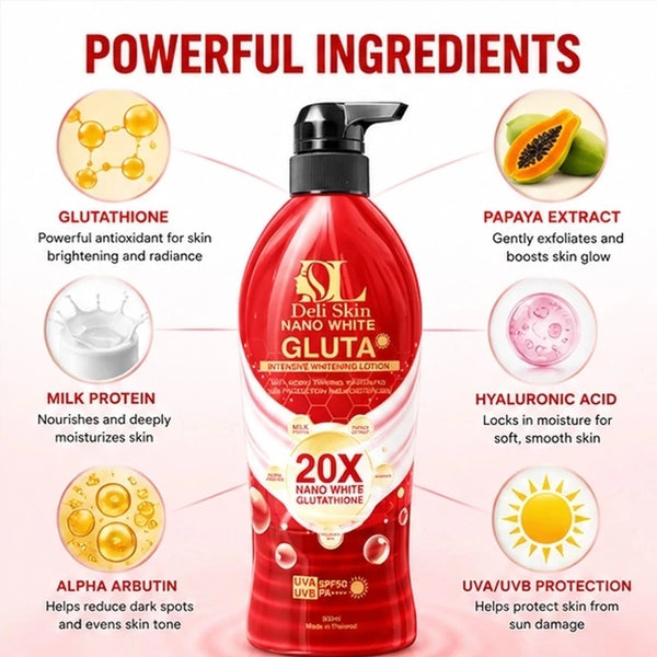Deli Skin 20X Nano White Gluta Whitening Body Lotion SPF50 PA++++