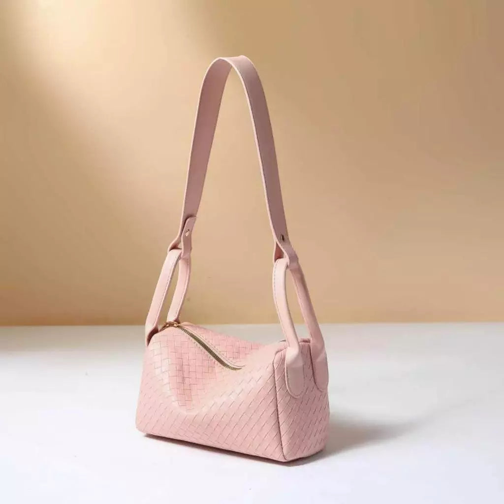 Leather Woven Shoulder Bag