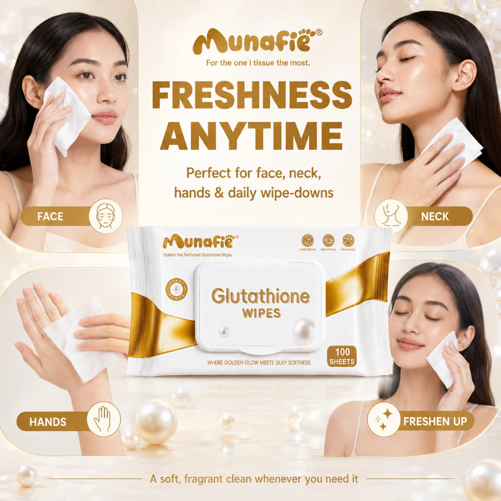 MUNAFIE Glutathione Wet Wipes 100sheets