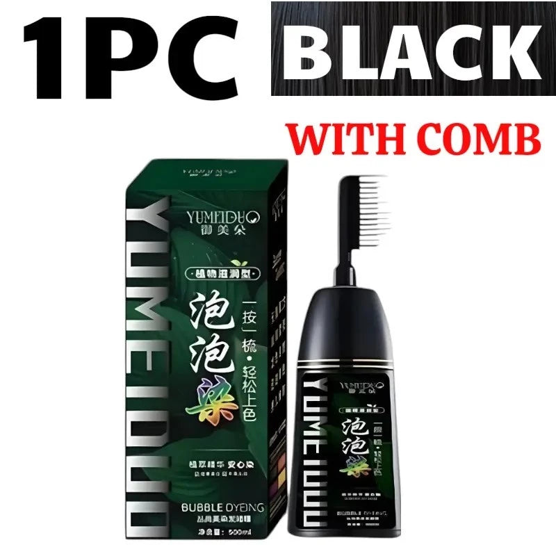 Herbal Hair Dye Shampoo with Comb 500ml