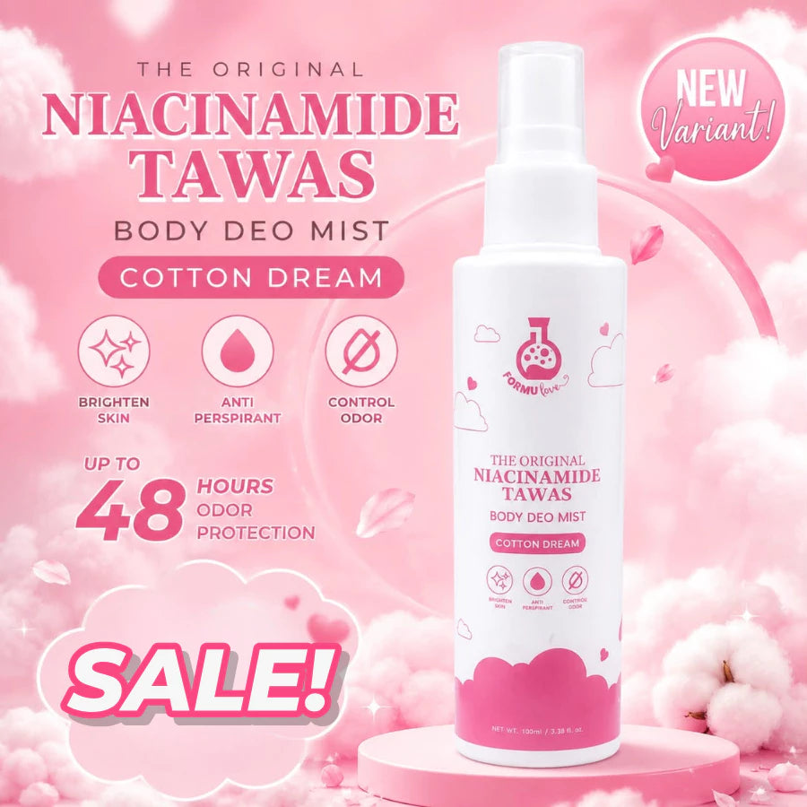 Formulove Niacinamide Tawas Body Deo Mist | Cotton Dream Scent 100ml