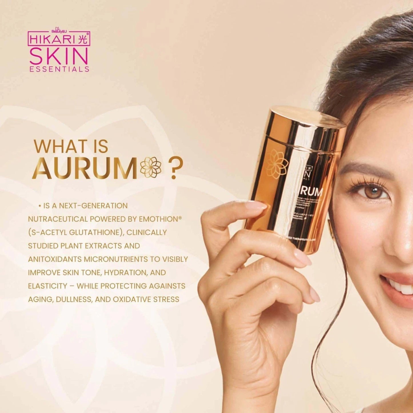 Hikari AURUM S-Acetyl Glutathione 5X FASTER WHITENING (30 Capsules)