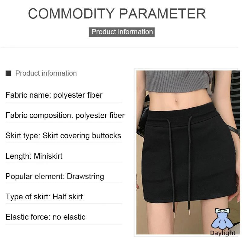 Casual Drawstring Skirt