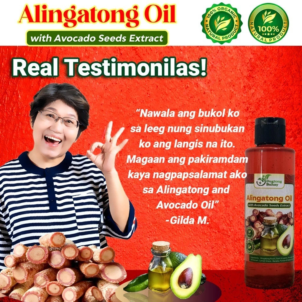 Alingatong Oil with Avocado - Pain Relief, Muscle Relaxant