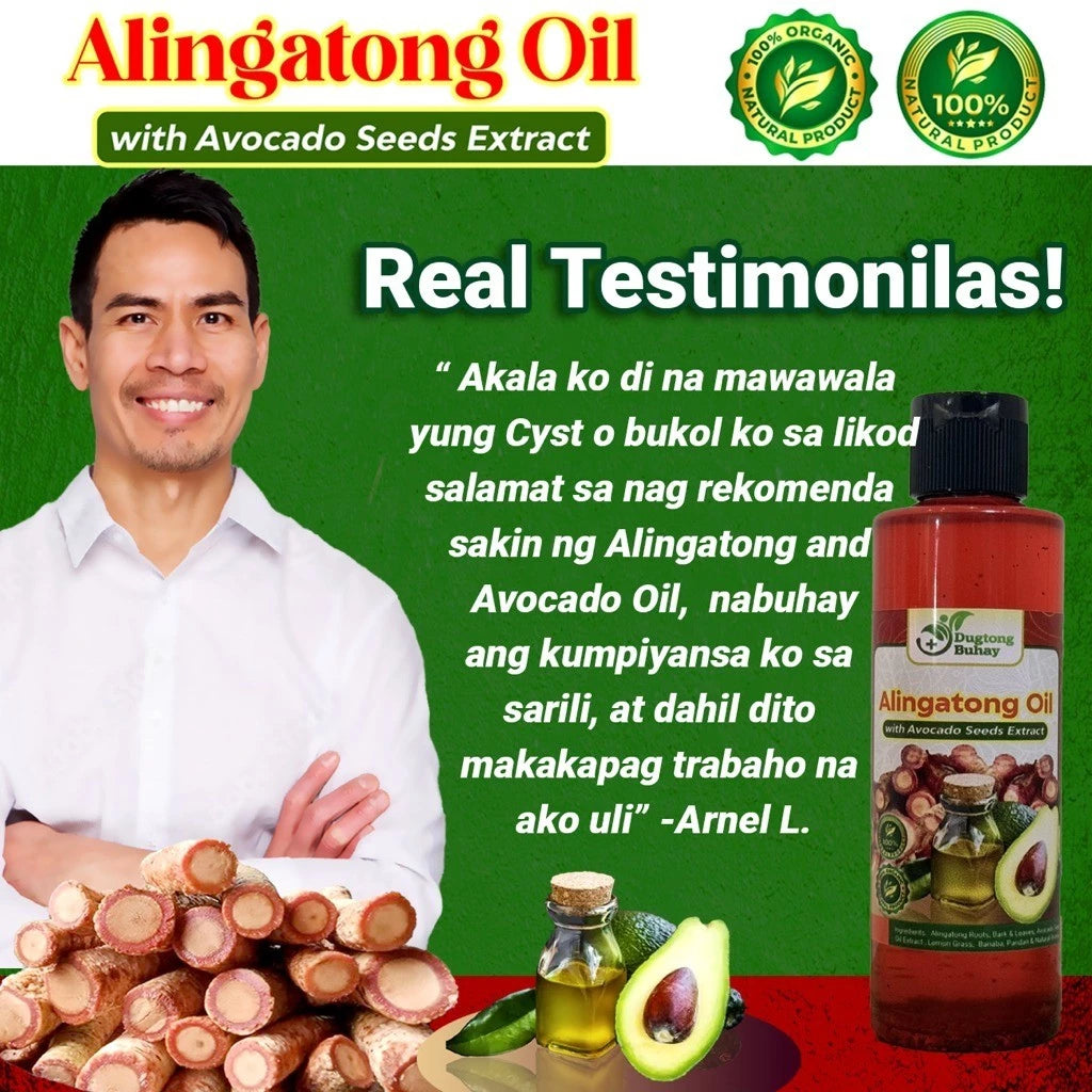 Alingatong Oil with Avocado - Pain Relief, Muscle Relaxant