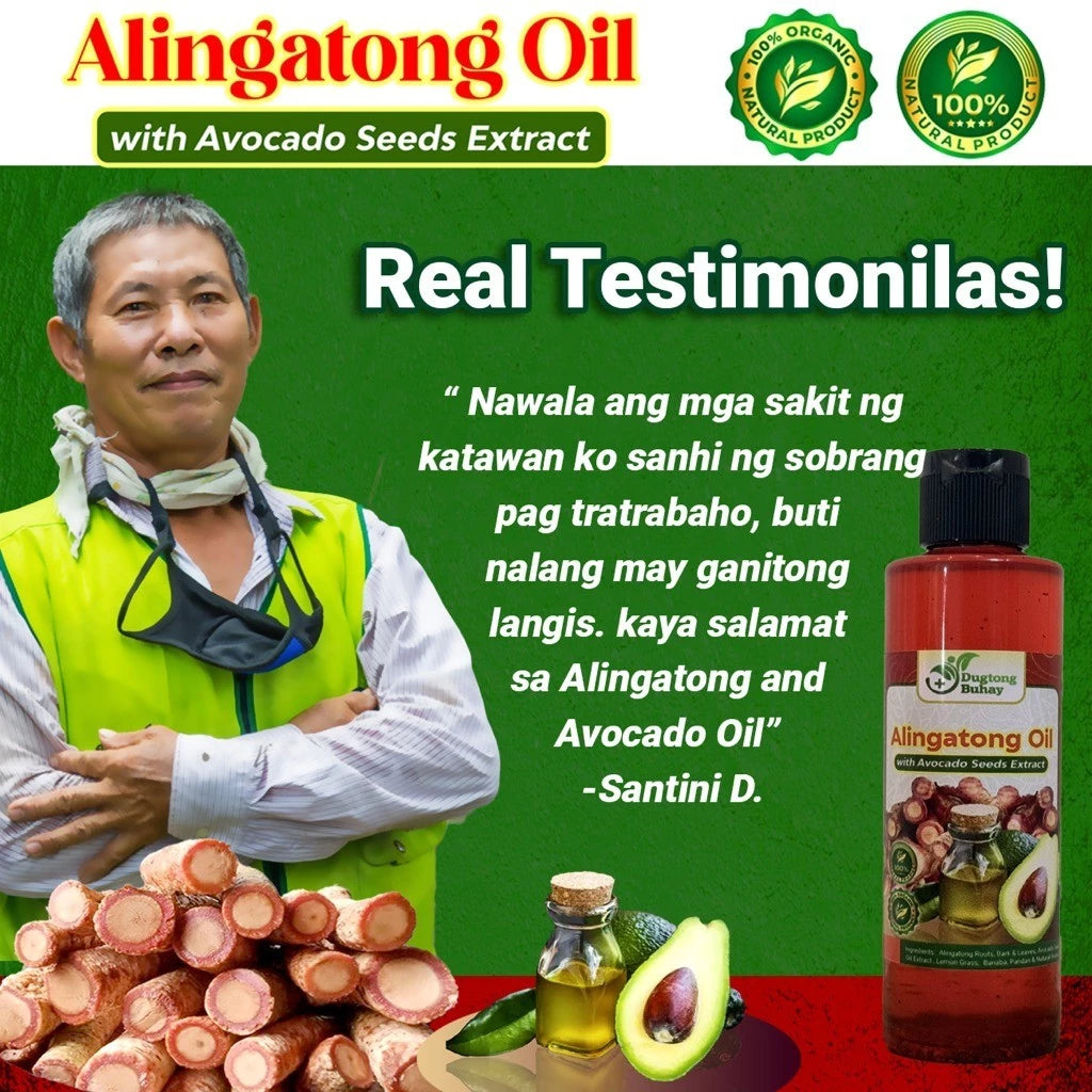 Alingatong Oil with Avocado - Pain Relief, Muscle Relaxant