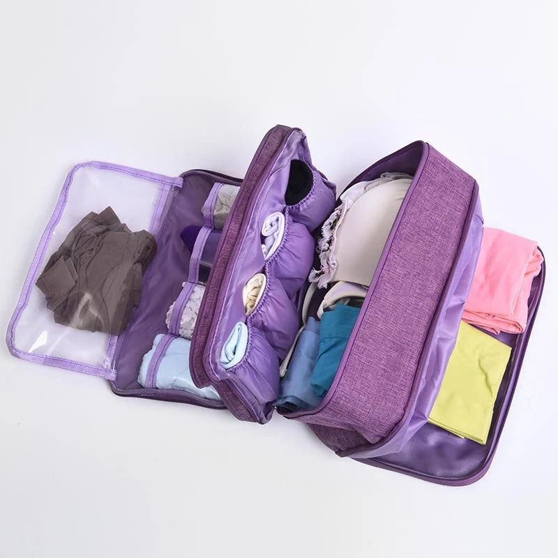 Multi-Compartment Undergarment Travel Organizer Bag