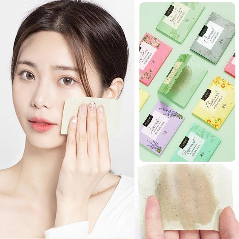 100 Sheets/Pack of High-Efficiency Oil Blotting Paper