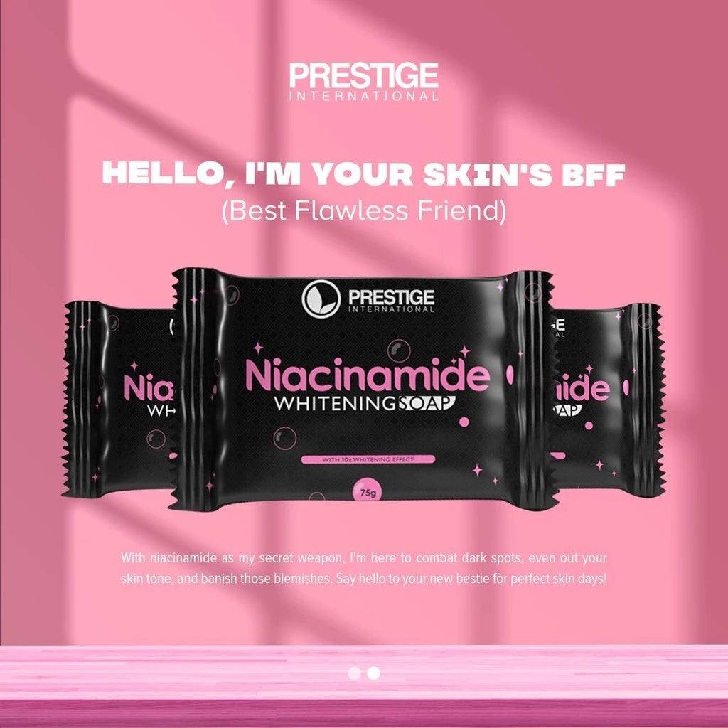 PRESTIGE NIACINAMIDE 10x WHITENING SOAP 75G