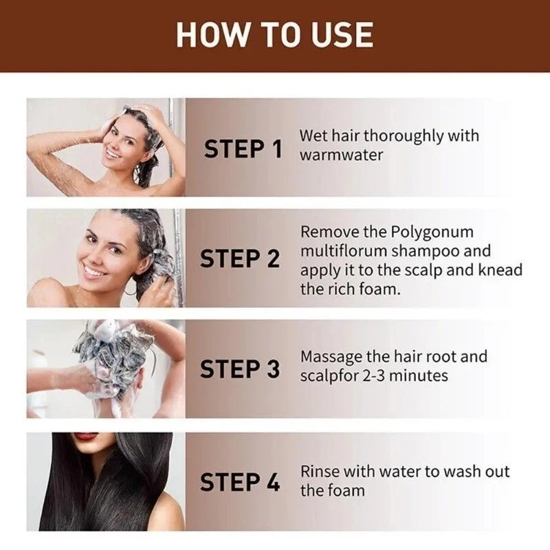 Polygonum Multiflorum for Repair & Natural Black Hair Shampoo Bar