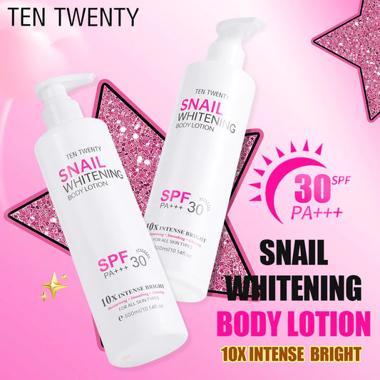 TEN TWENTY Snail Whitening 10X Intense Bright Beauty Lotion with Spf 30 PA+++