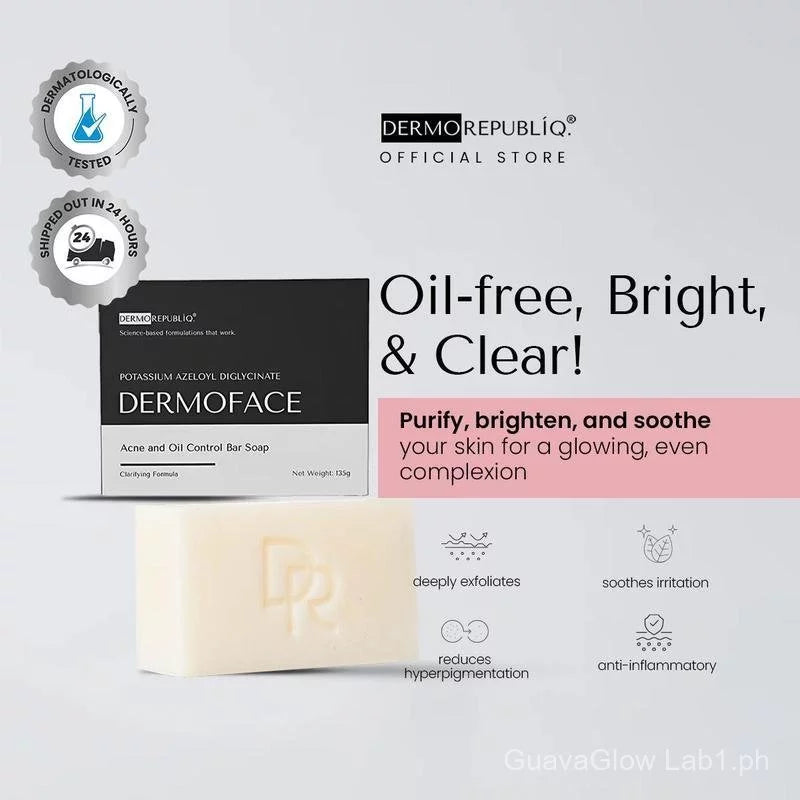 DermoFace Potassium Azeloyl Diglycinate Clarifying Oil Control for Acne Prone Soap Bar