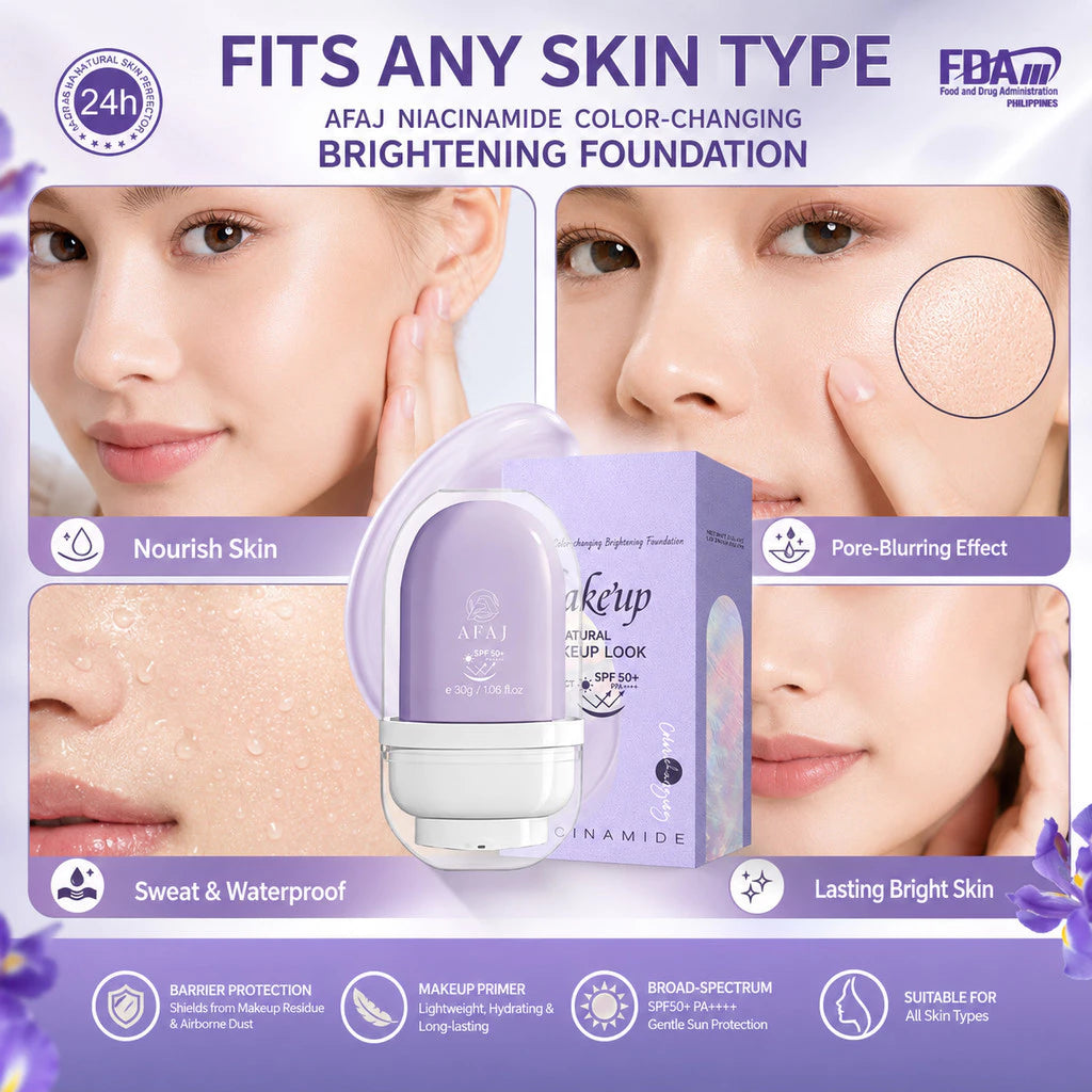 AFAJ Niacinamide Color Changing Foundation SPF50+ PA+++