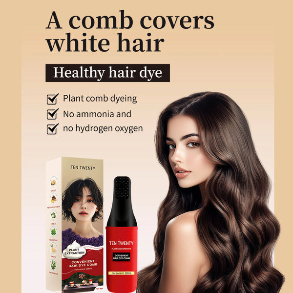 TEN TWENTY Plant-Based Aromatic convenient Hair Dye Comb