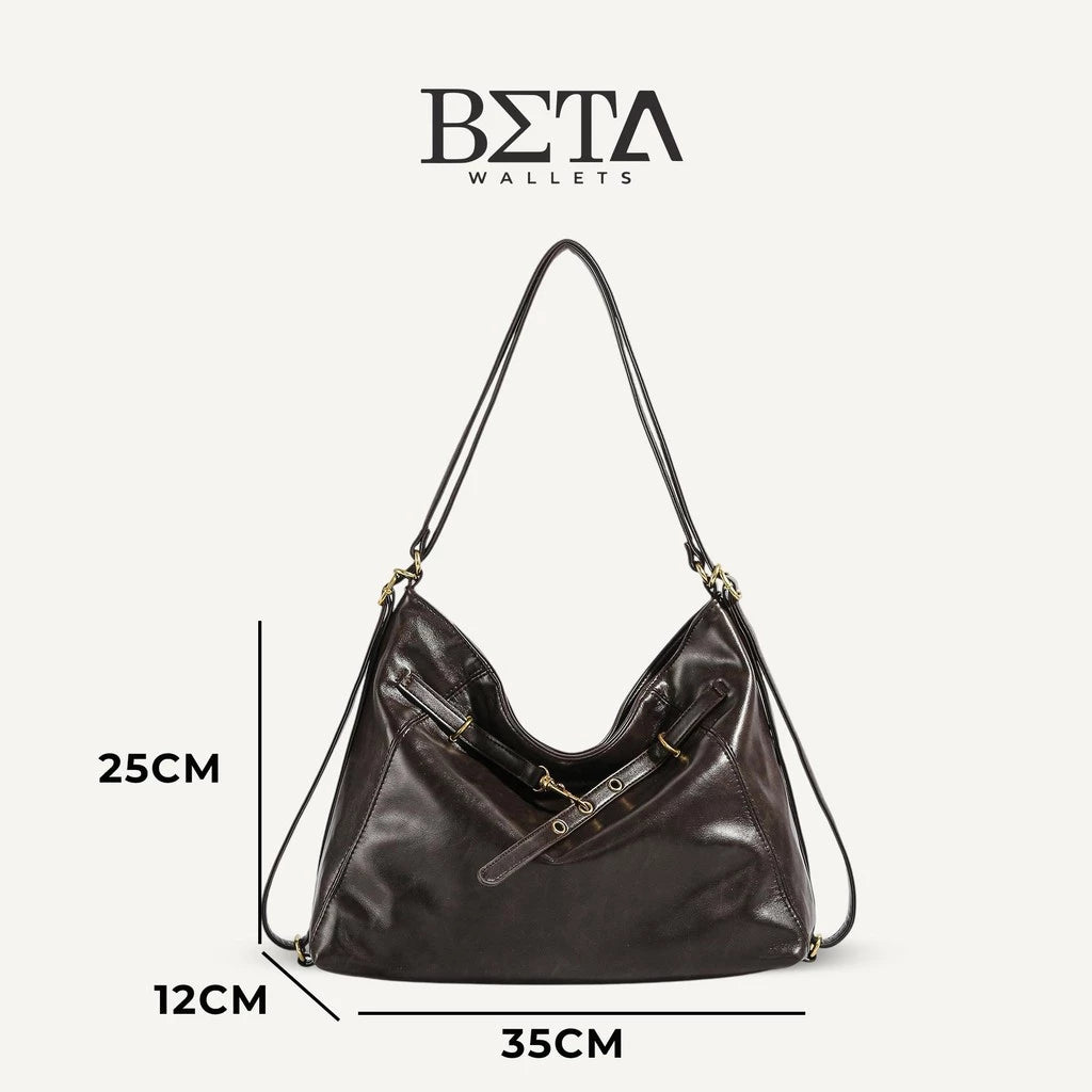 Leather Belt Motif 2-way Shoulder Bag
