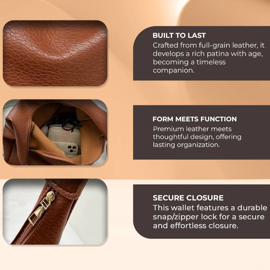 Soft Leather Large Capacity Shoulder Sling Bag