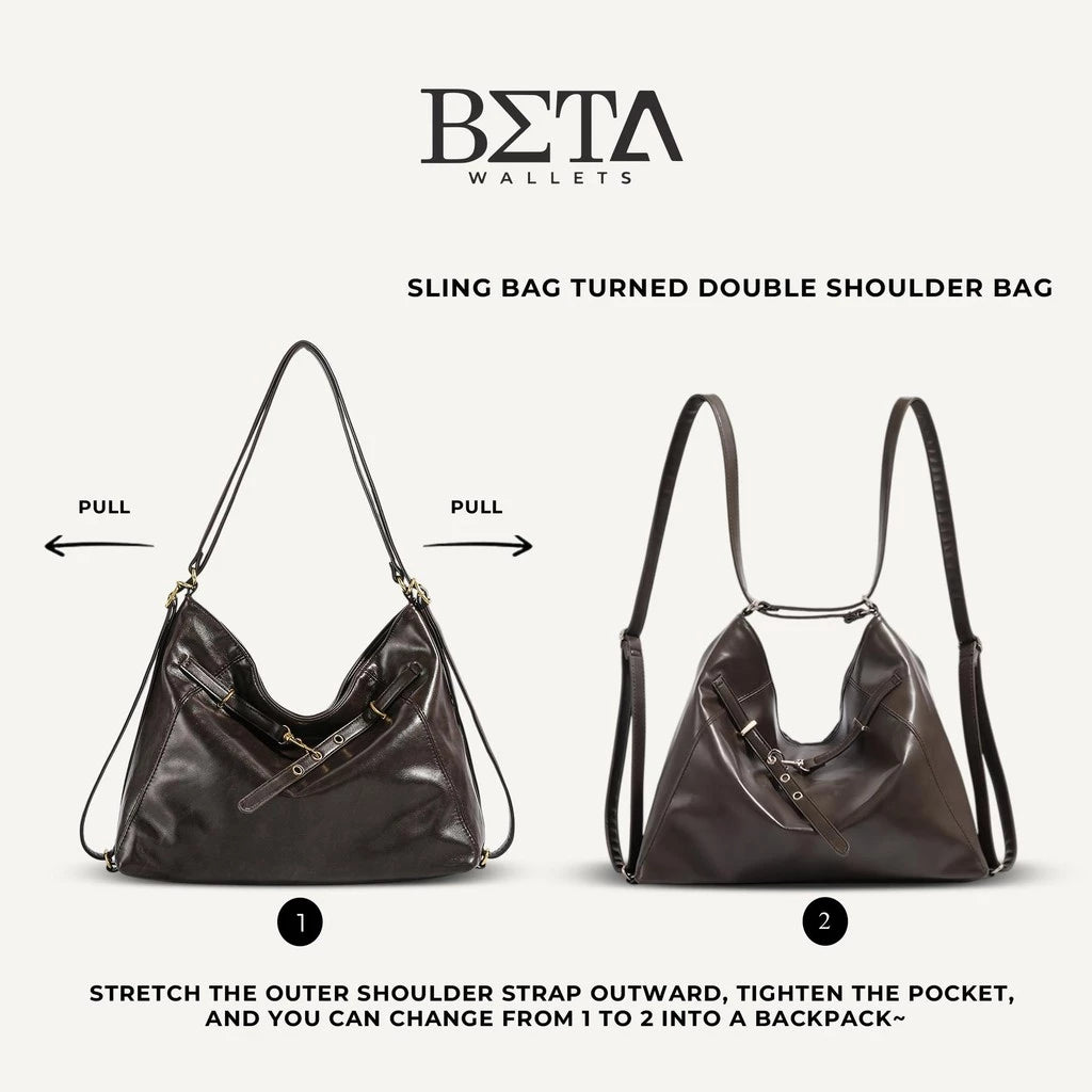 Leather Belt Motif 2-way Shoulder Bag