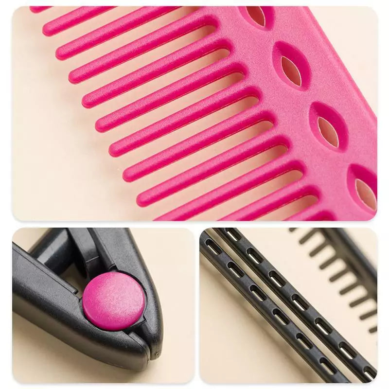 V-shaped Hair Straightening Clamp Combs