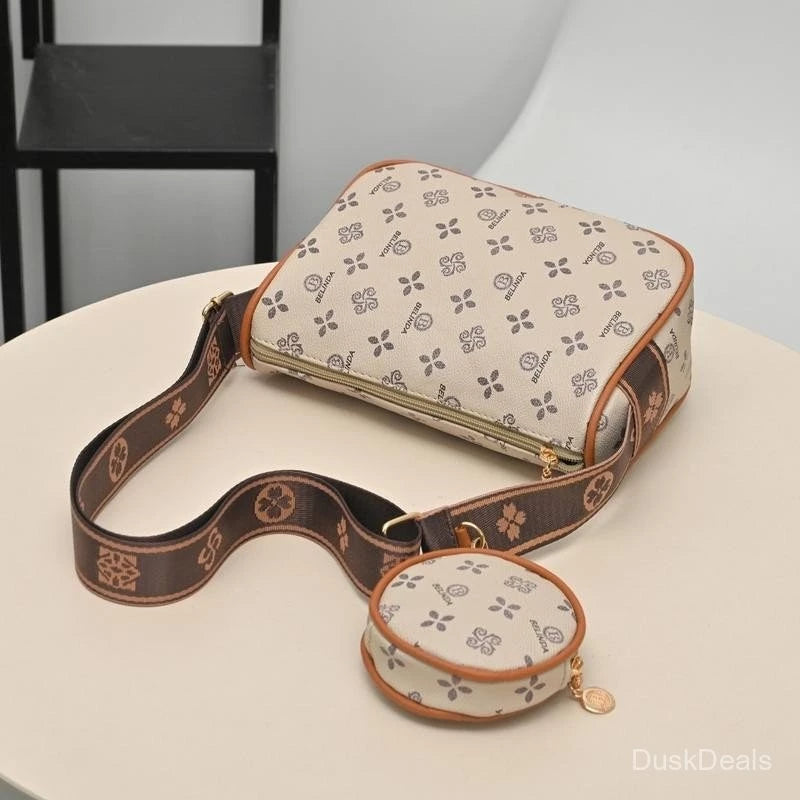 2-IN-1 Mini Monogram Pattern Bag with Coin Purse
