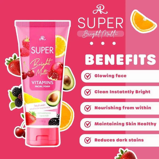 AR Super Bright Multi Vitamins Facial Foam 150g (Made in Thailand)