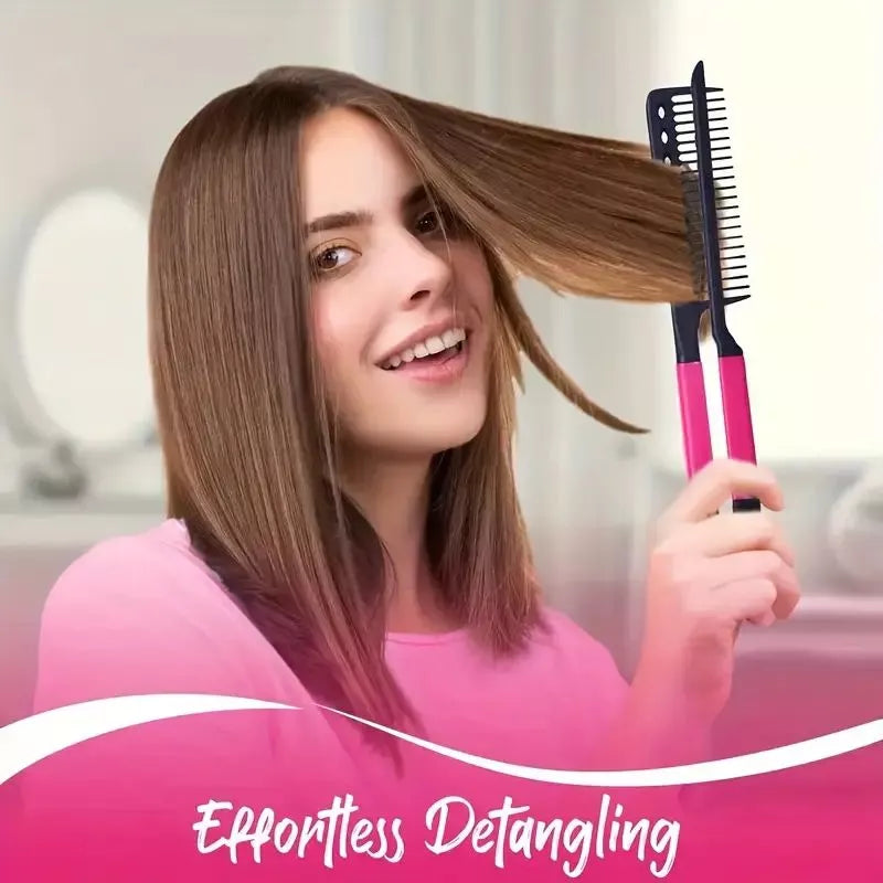 V-shaped Hair Straightening Clamp Combs